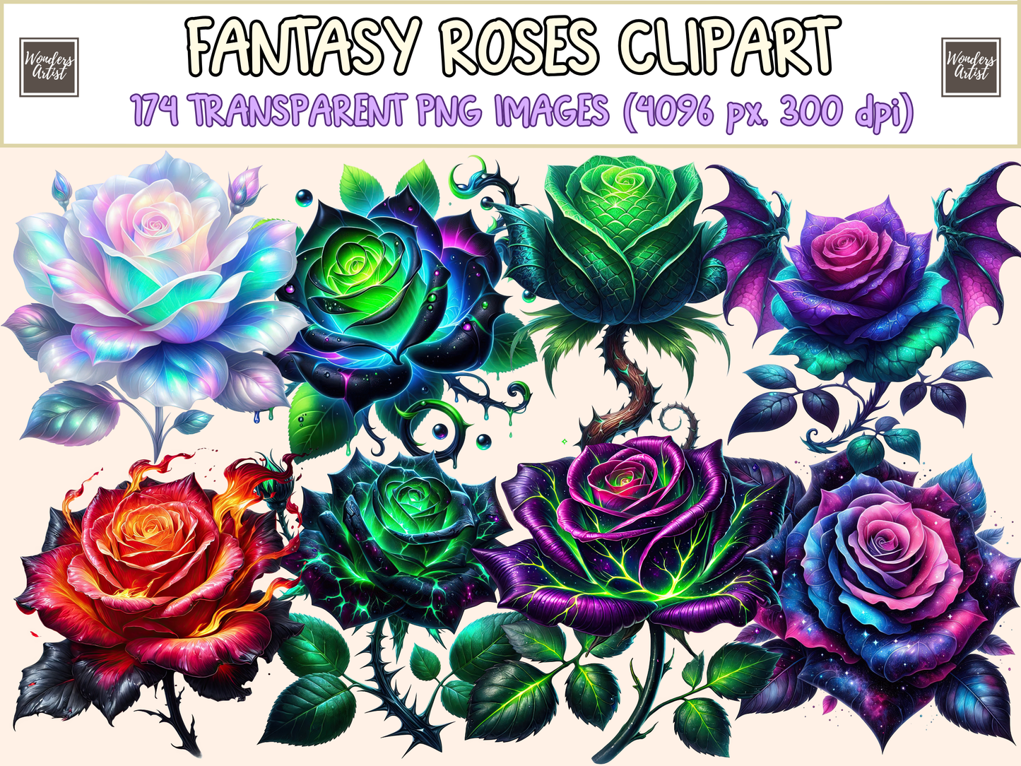 Fantasy Roses Clipart