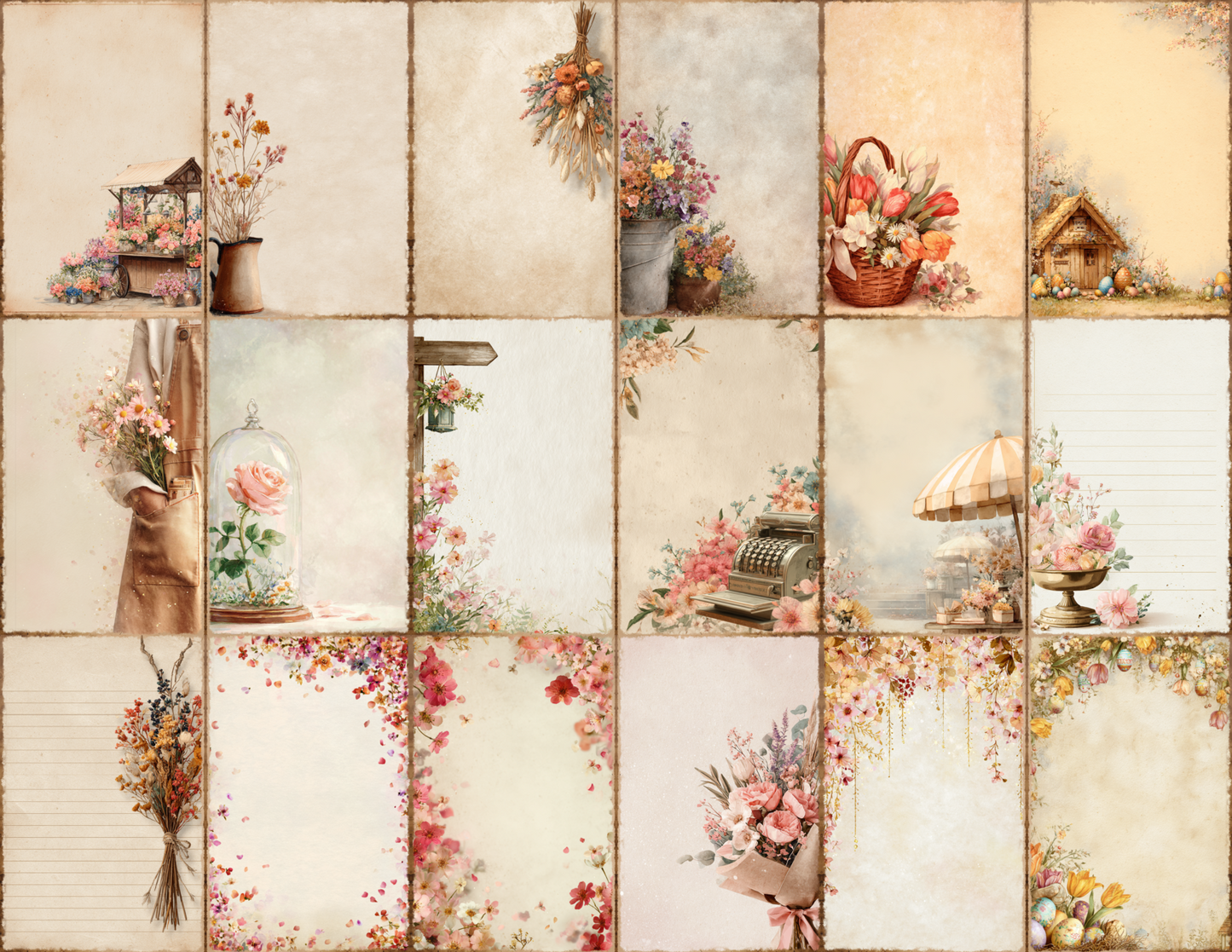 Flower Market Journal Pages