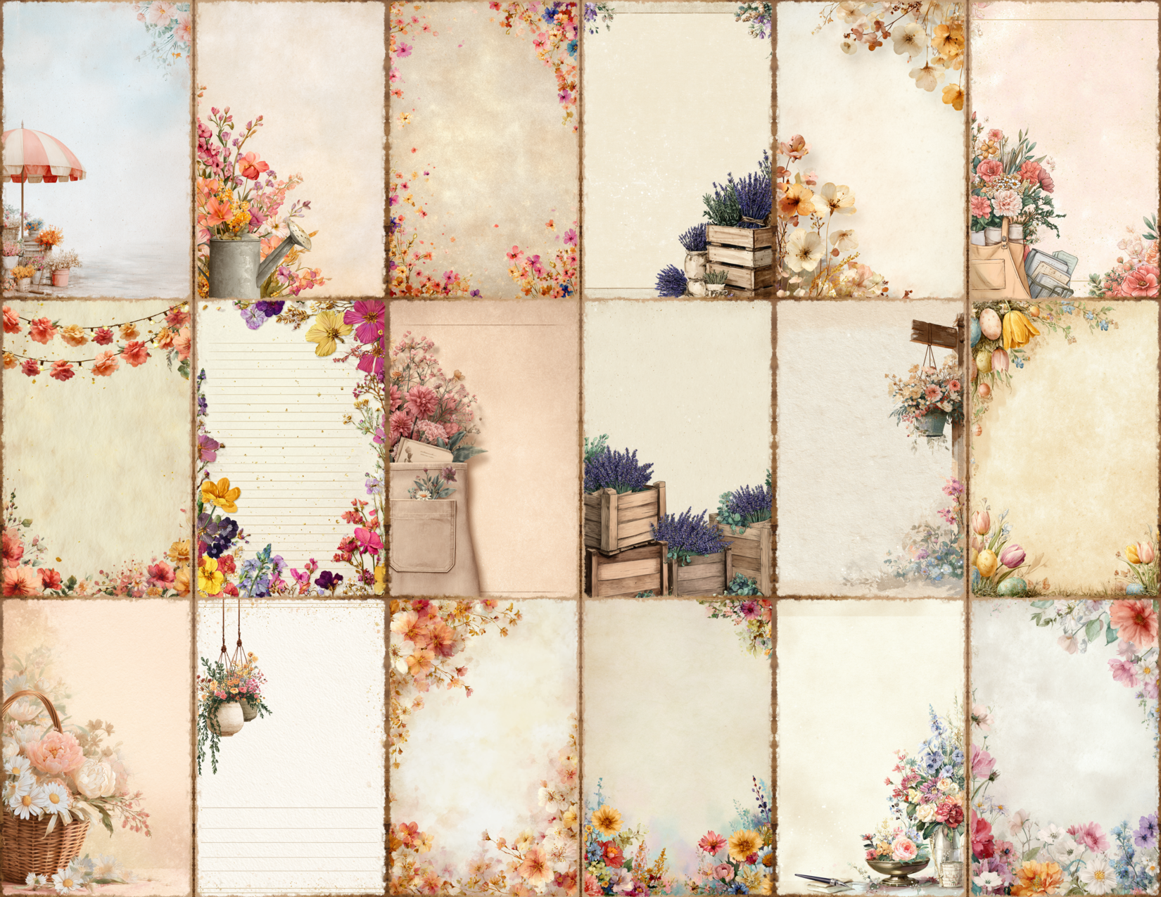 Flower Market Journal Pages