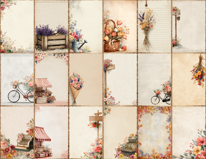 Flower Market Journal Pages