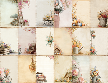 Flower Market Journal Pages