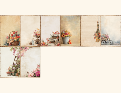 Flower Market Journal Pages