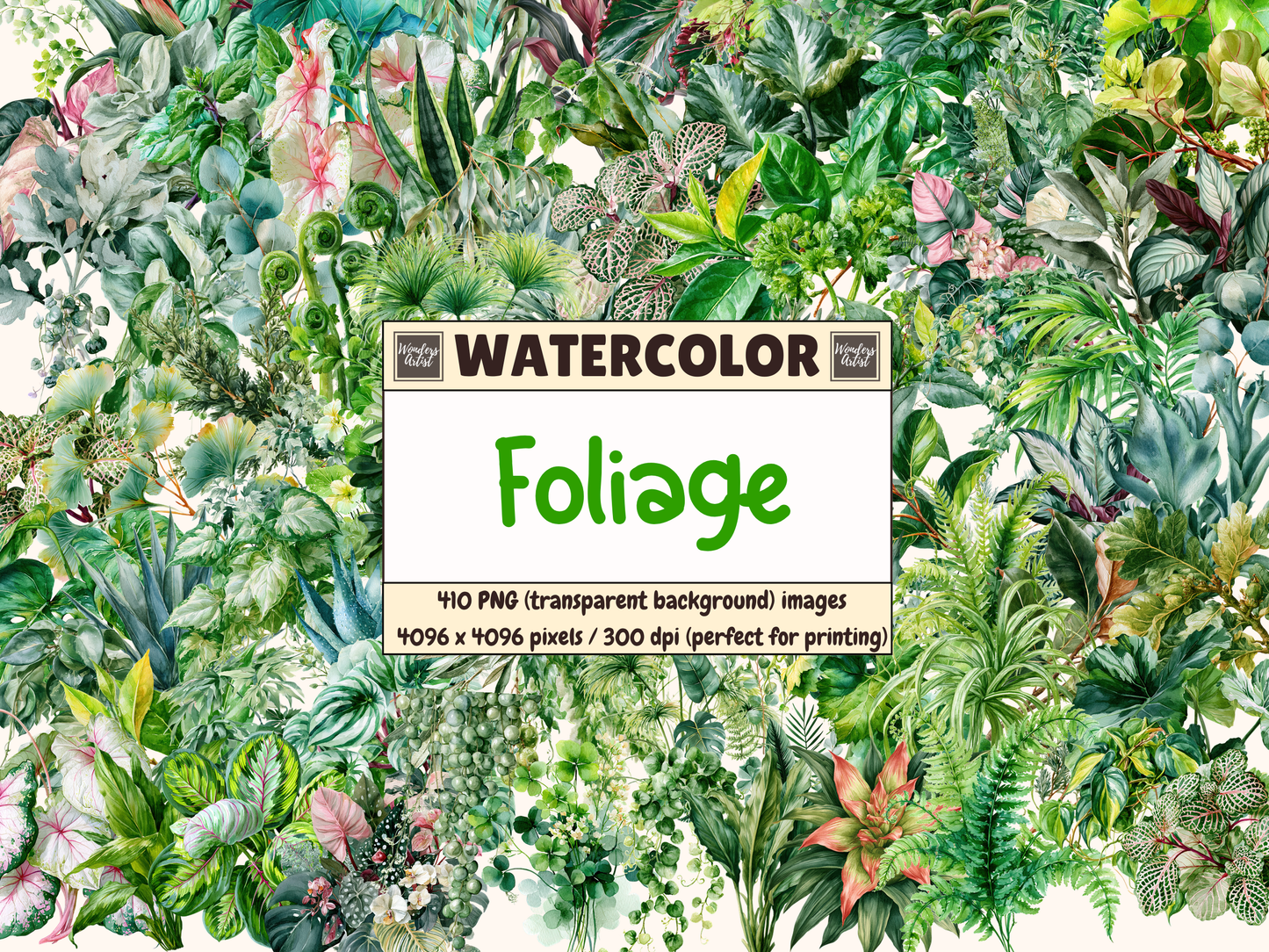 Foliage Watercolor Clipart