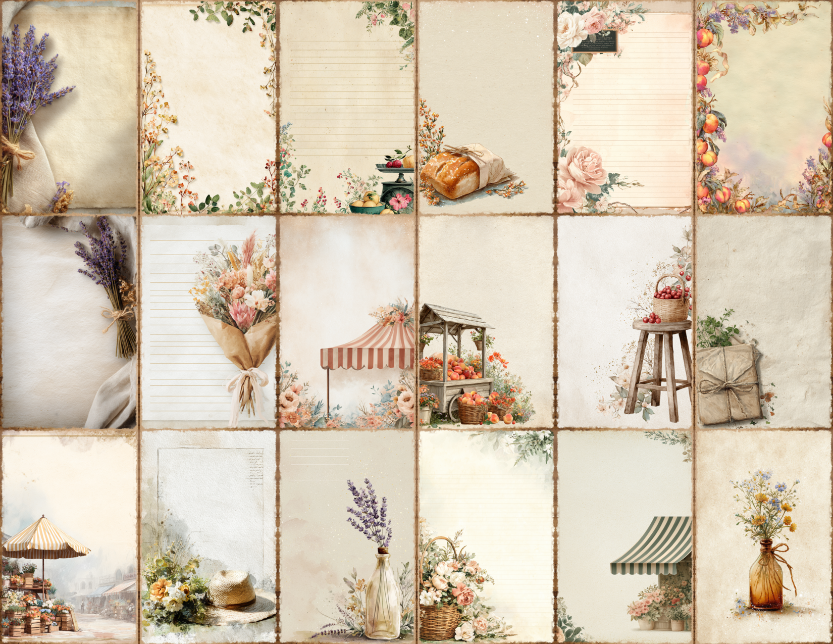 French Market Journal Pages