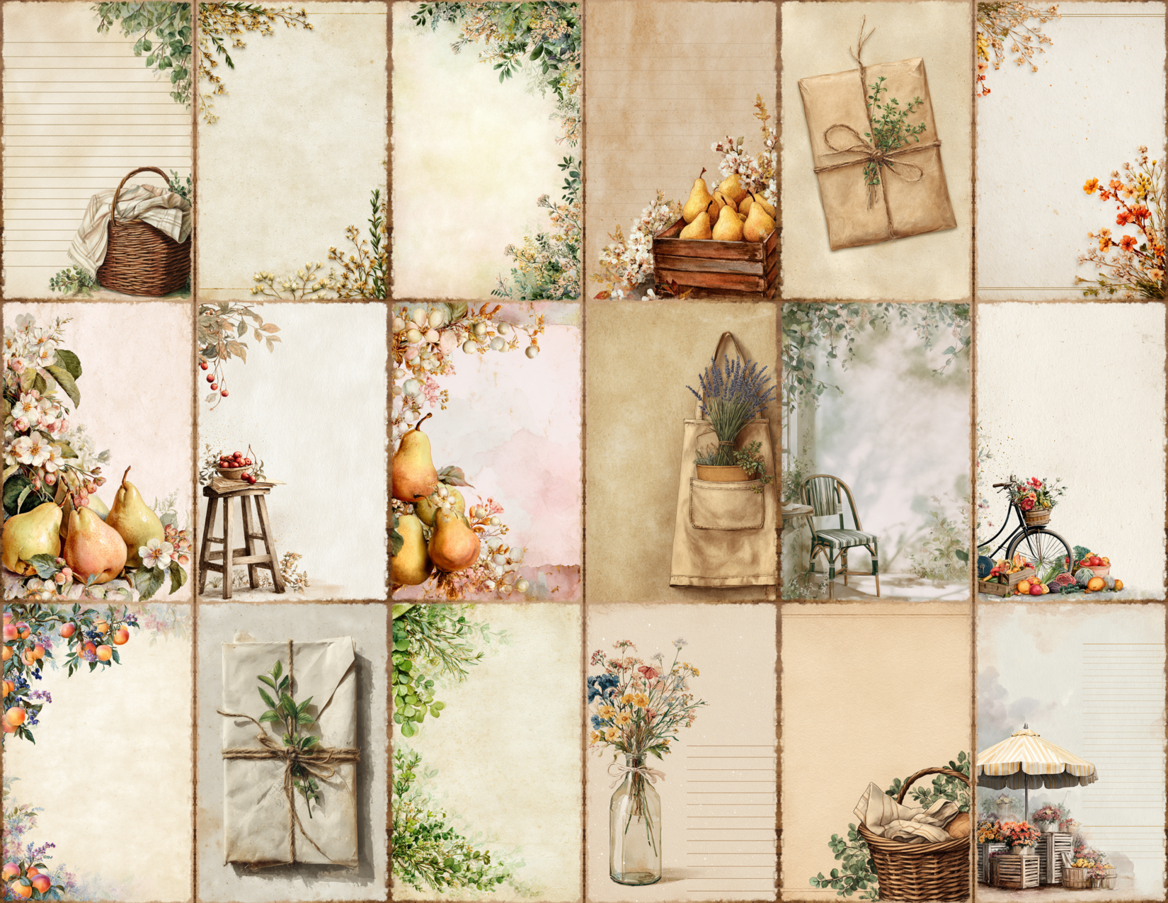 French Market Journal Pages
