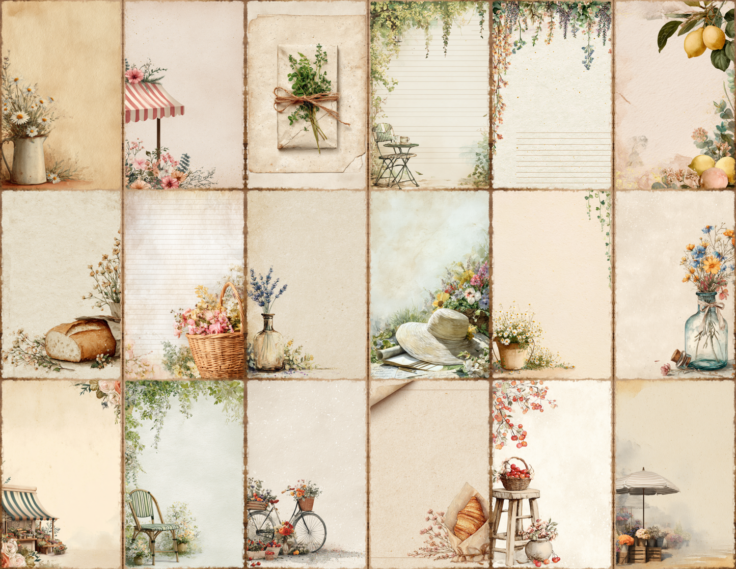 French Market Journal Pages