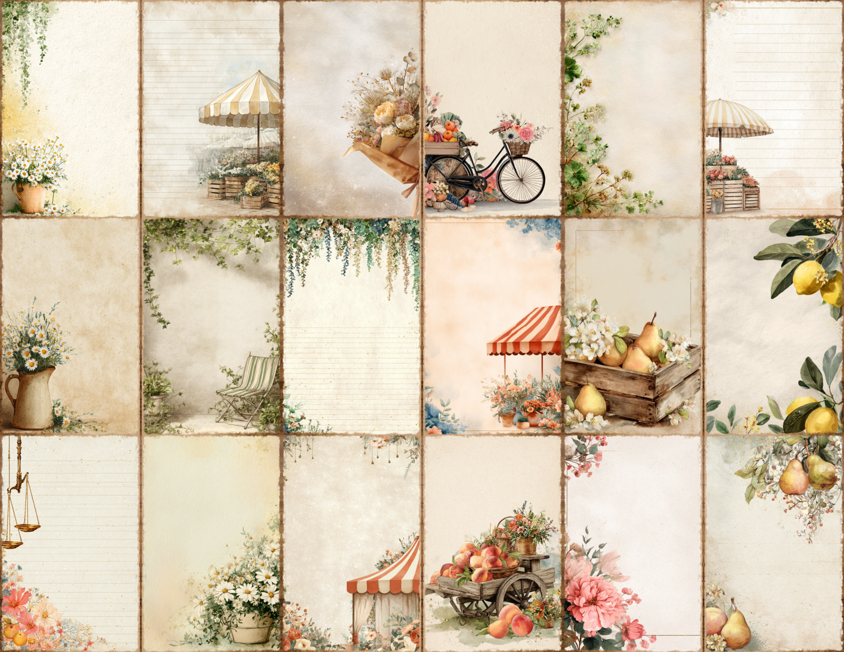 French Market Journal Pages