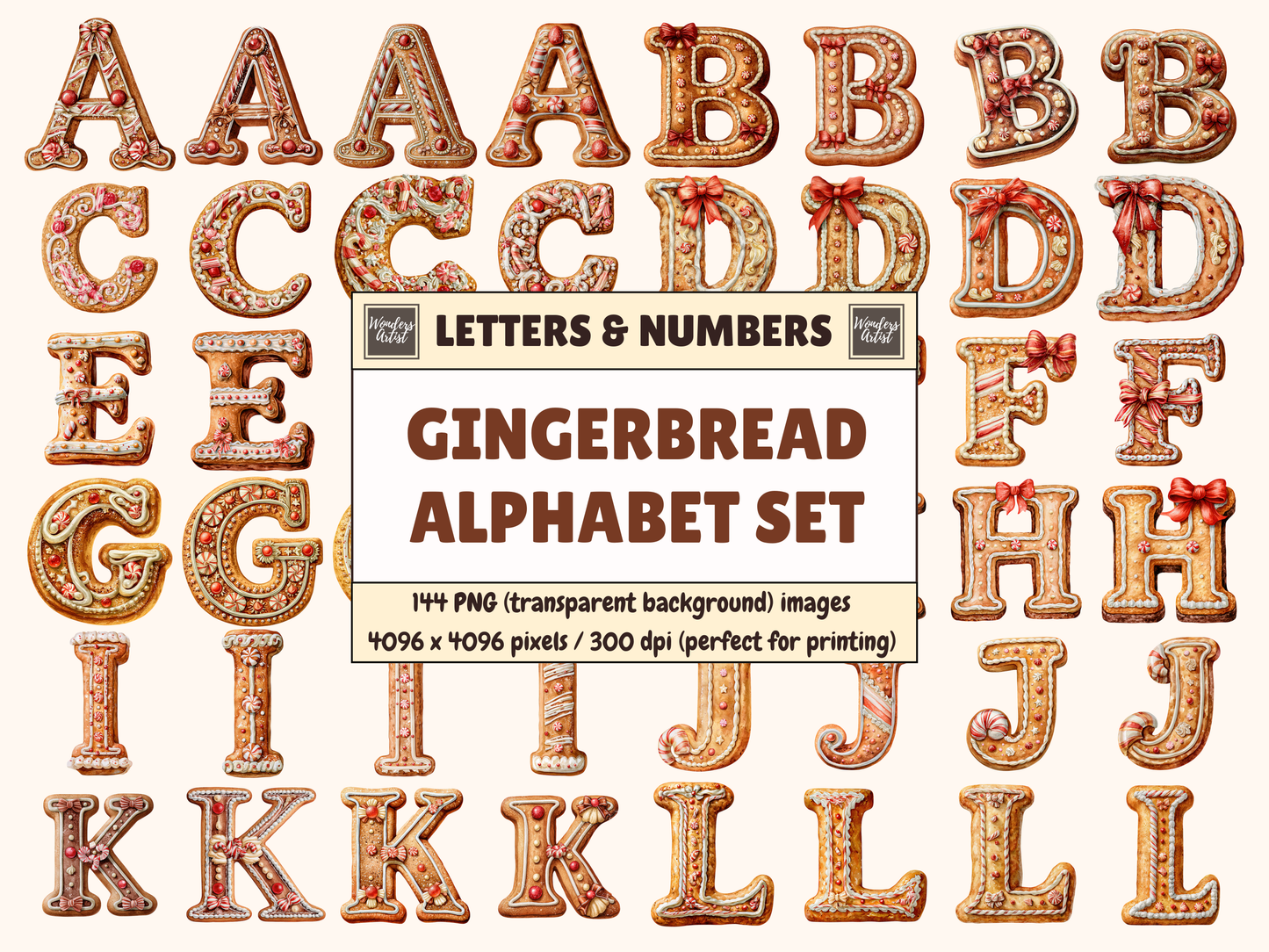 Gingerbread Alphabet & Numbers