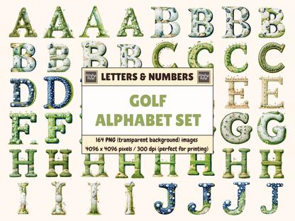 Golf Alphabet & Numbers