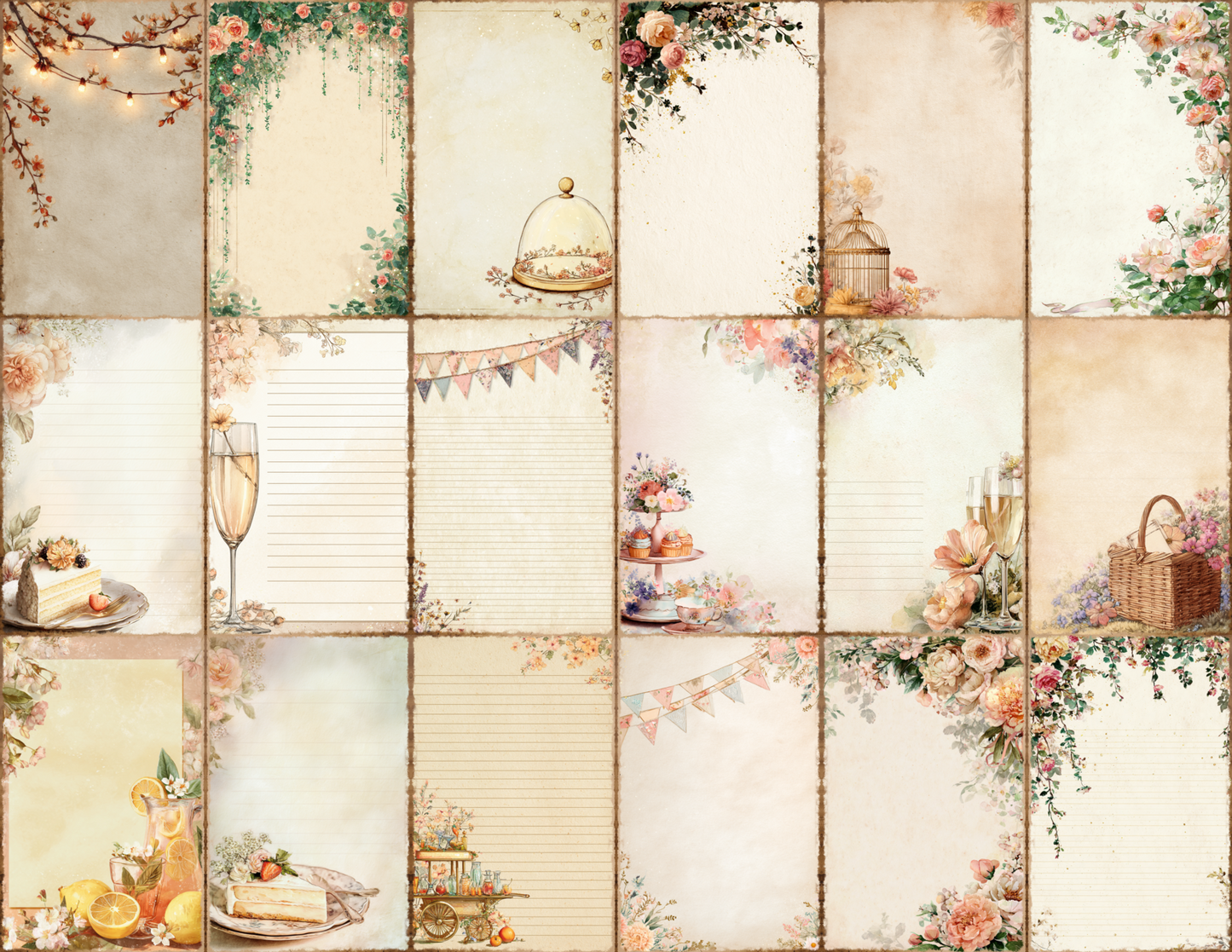 Garden Party Journal Pages