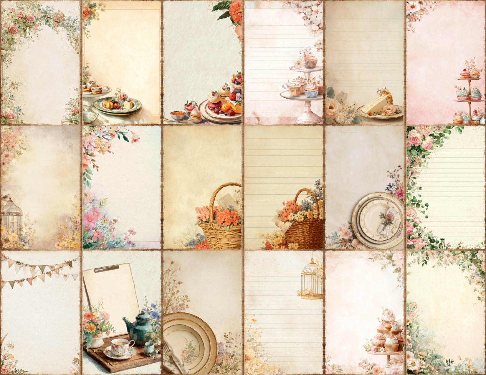 Garden Party Journal Pages