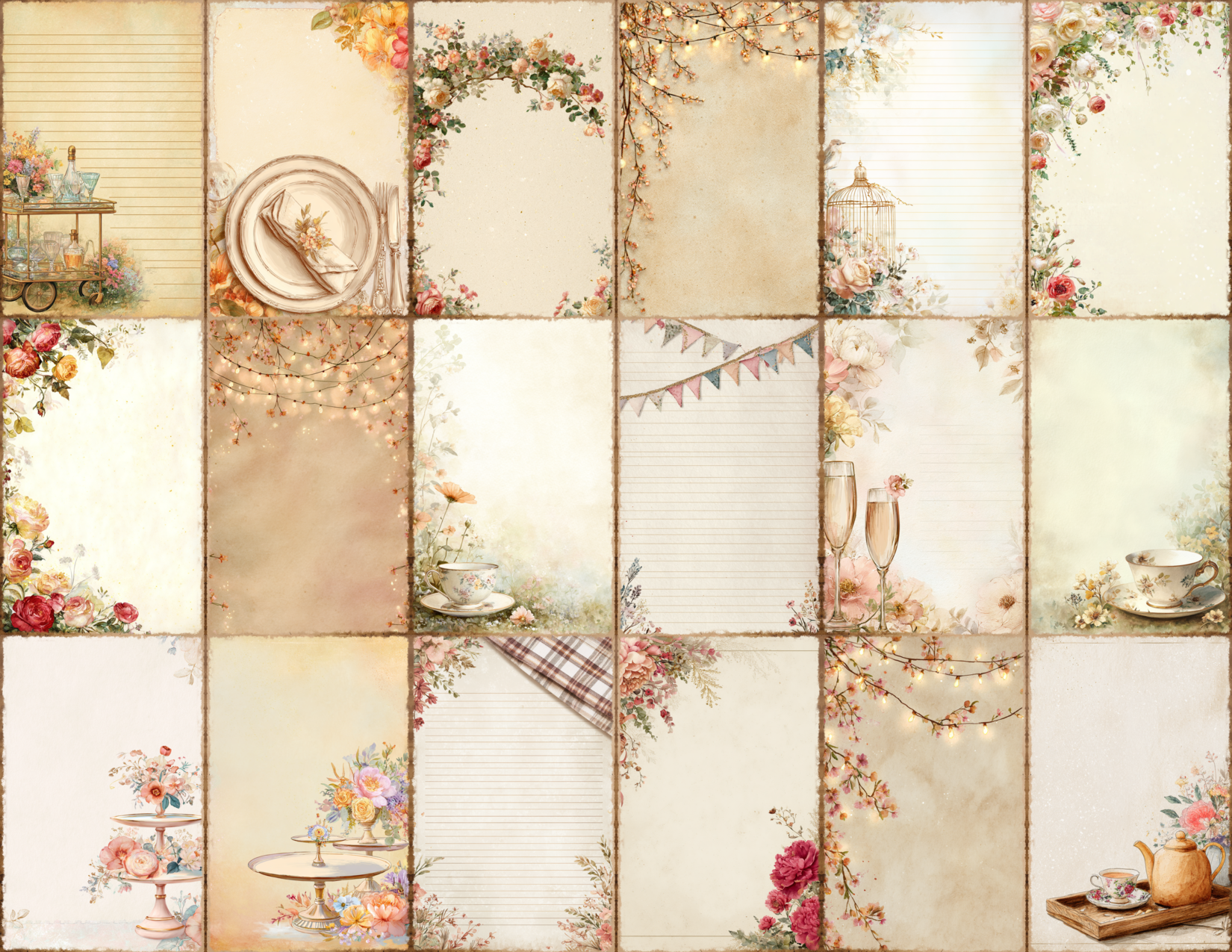 Garden Party Journal Pages