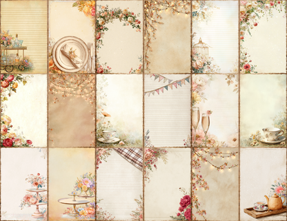 Garden Party Journal Pages
