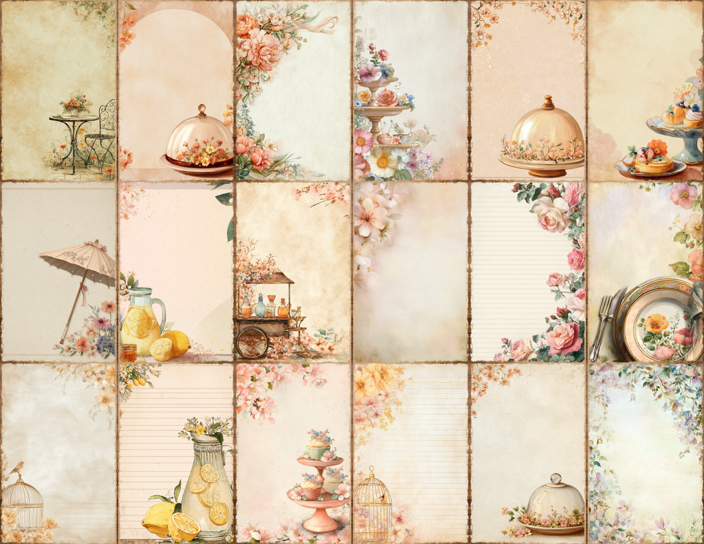 Garden Party Journal Pages