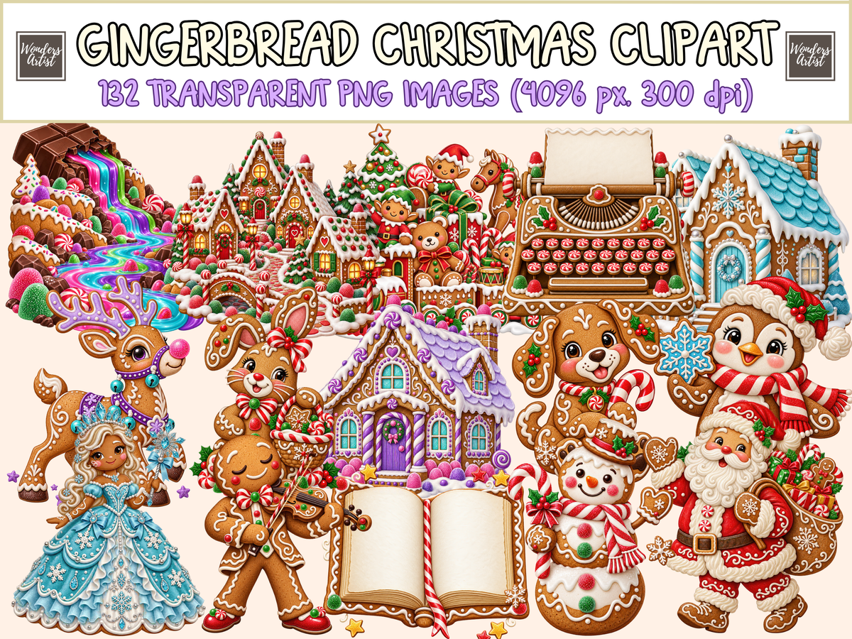 Gingerbread Christmas Clipart