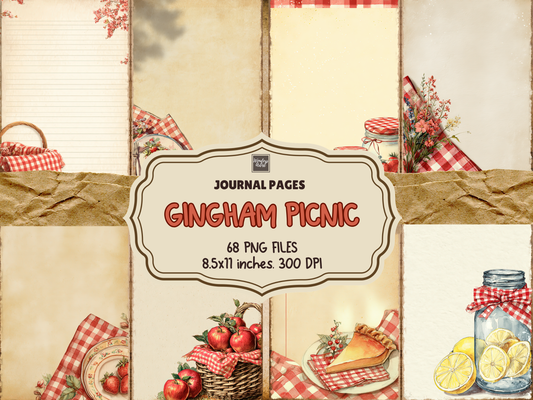 Gingham Picnic Journal Pages