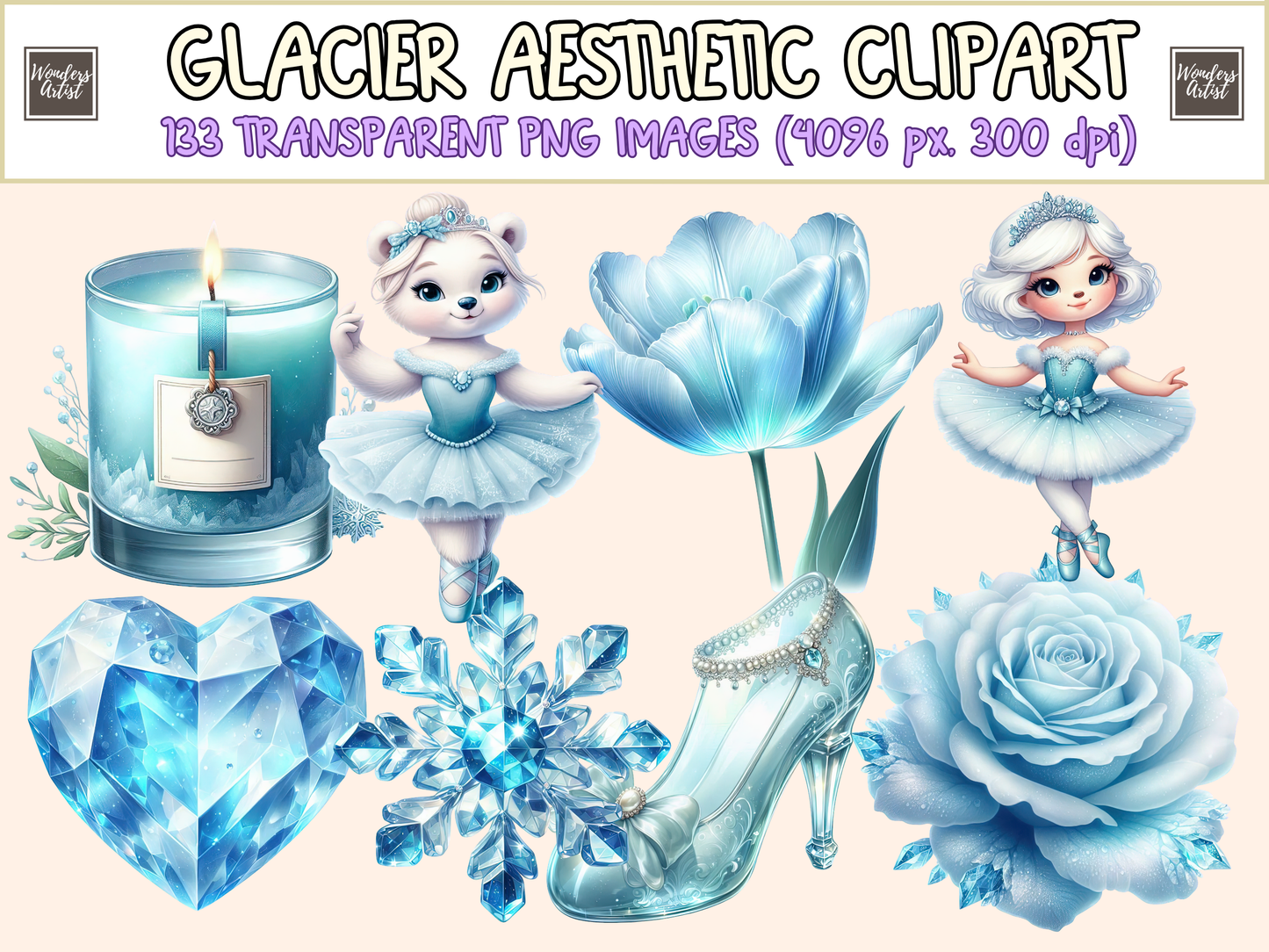 Glacier Aesthetic Clipart