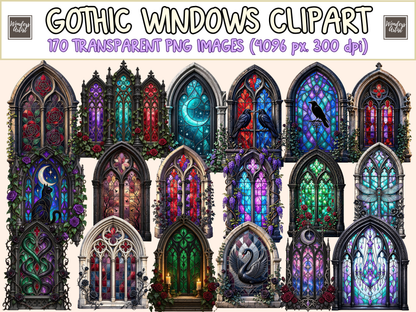 Gothic Windows Clipart