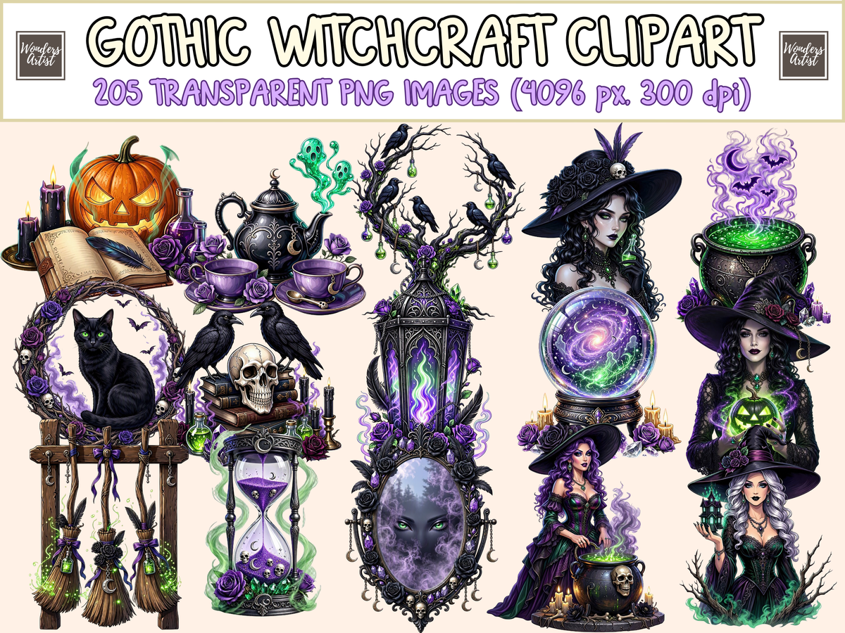 Gothic Witchcraft Clipart