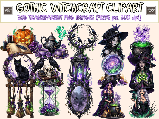 Gothic Witchcraft Clipart