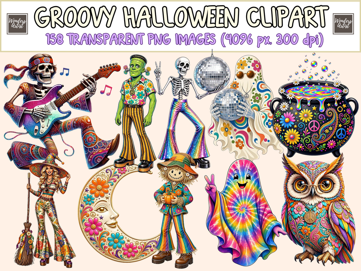 Groovy Halloween Clipart
