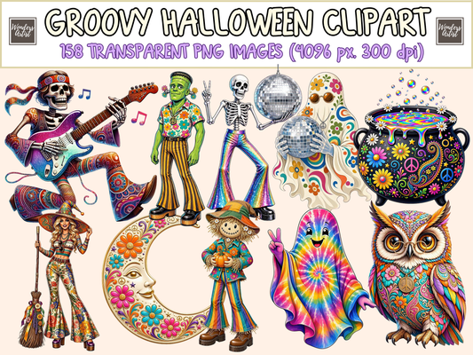 Groovy Halloween Clipart