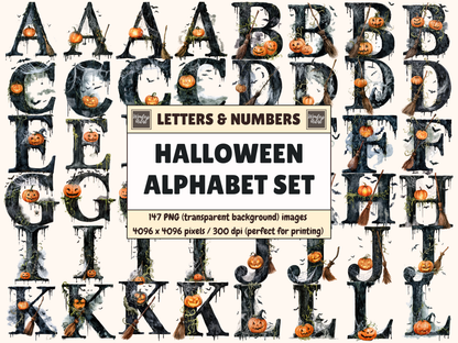 Halloween Alphabet & Numbers