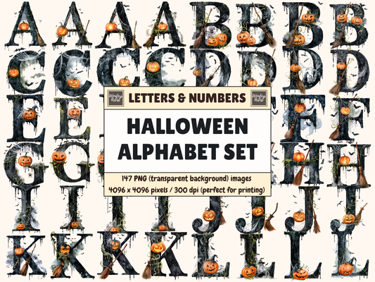 Halloween Alphabet & Numbers