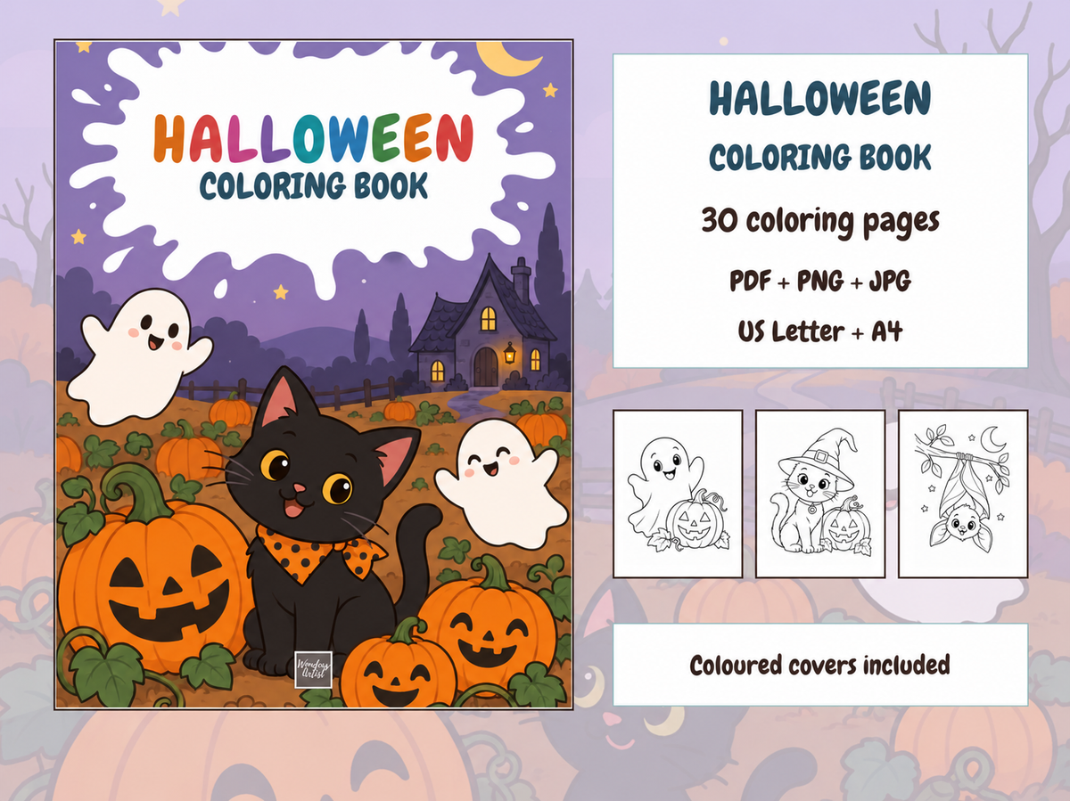 Halloween Coloring Book cover