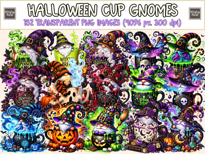 Halloween Cup Gnomes Clipart