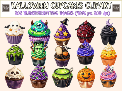 Halloween Cupcakes Clipart