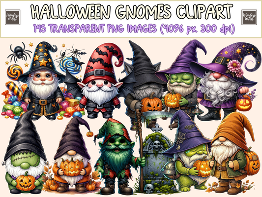 Halloween Gnomes Clipart
