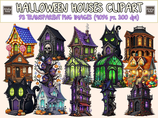 Halloween Houses Clipart