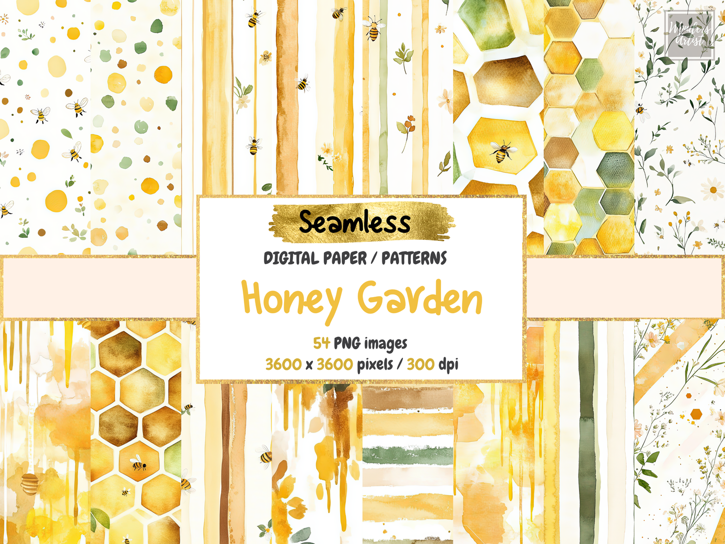 Honey Garden Digital Paper