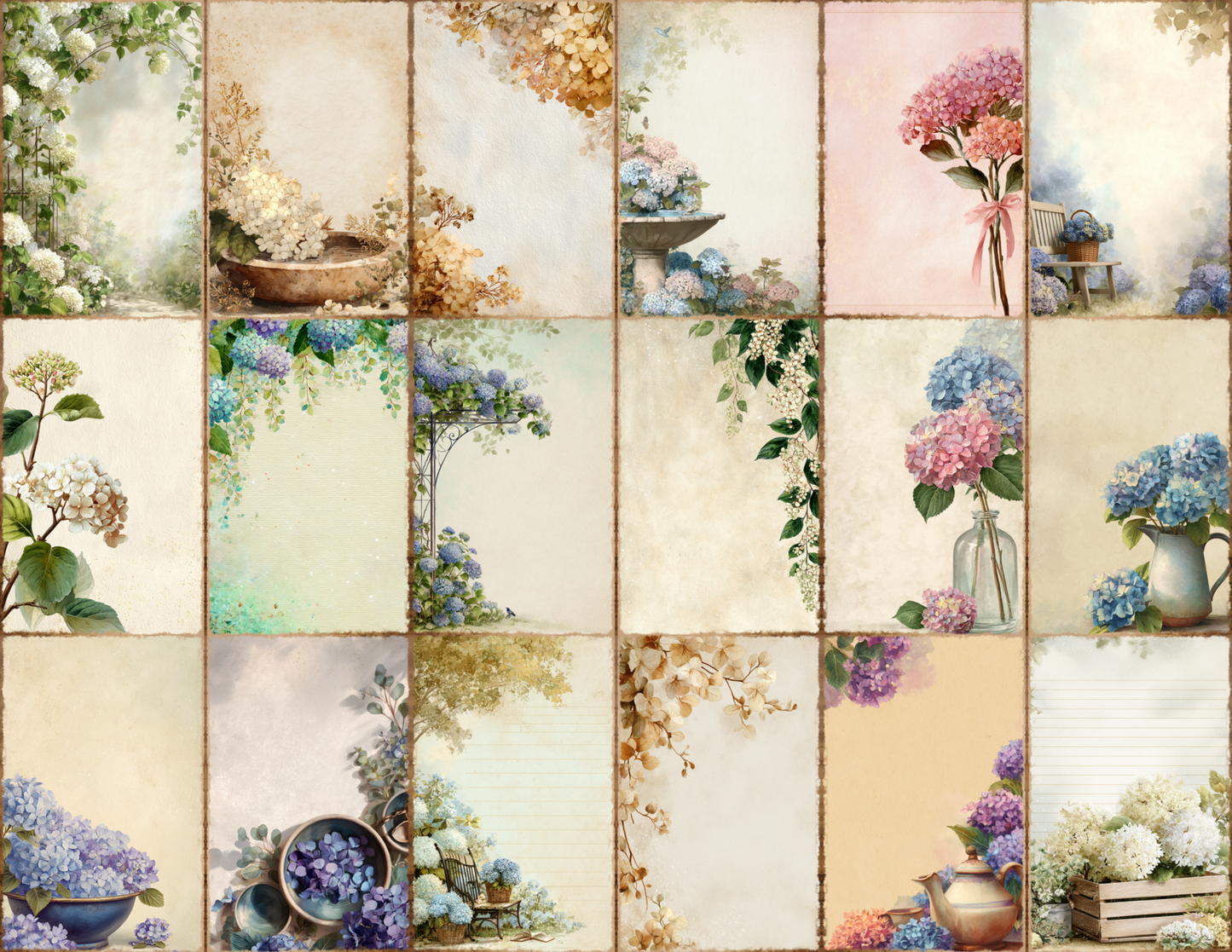 Hydrangea Garden Journal Pages