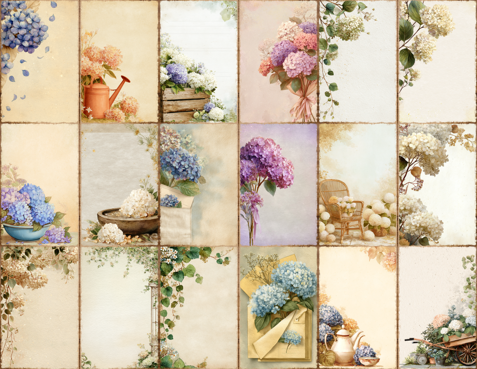 Hydrangea Garden Journal Pages