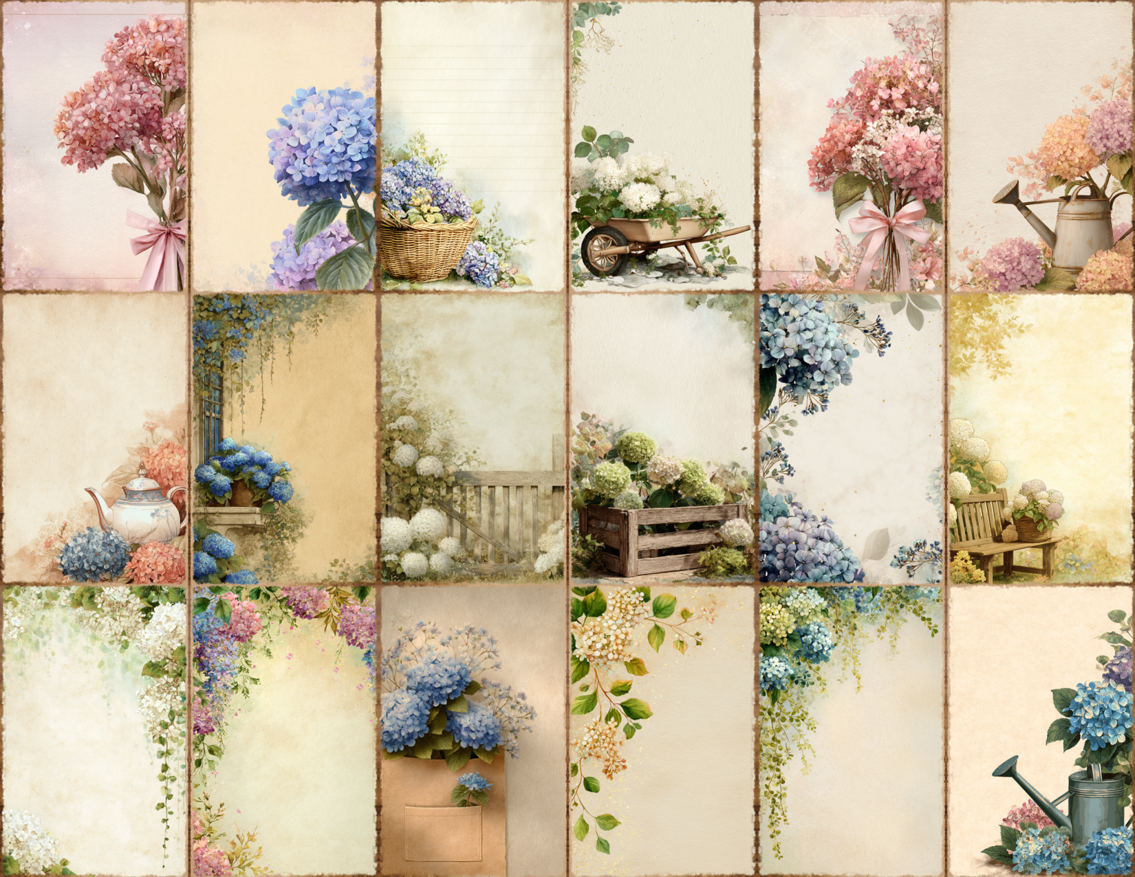 Hydrangea Garden Journal Pages
