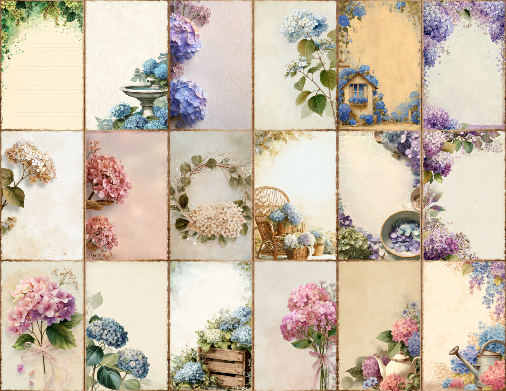 Hydrangea Garden Journal Pages
