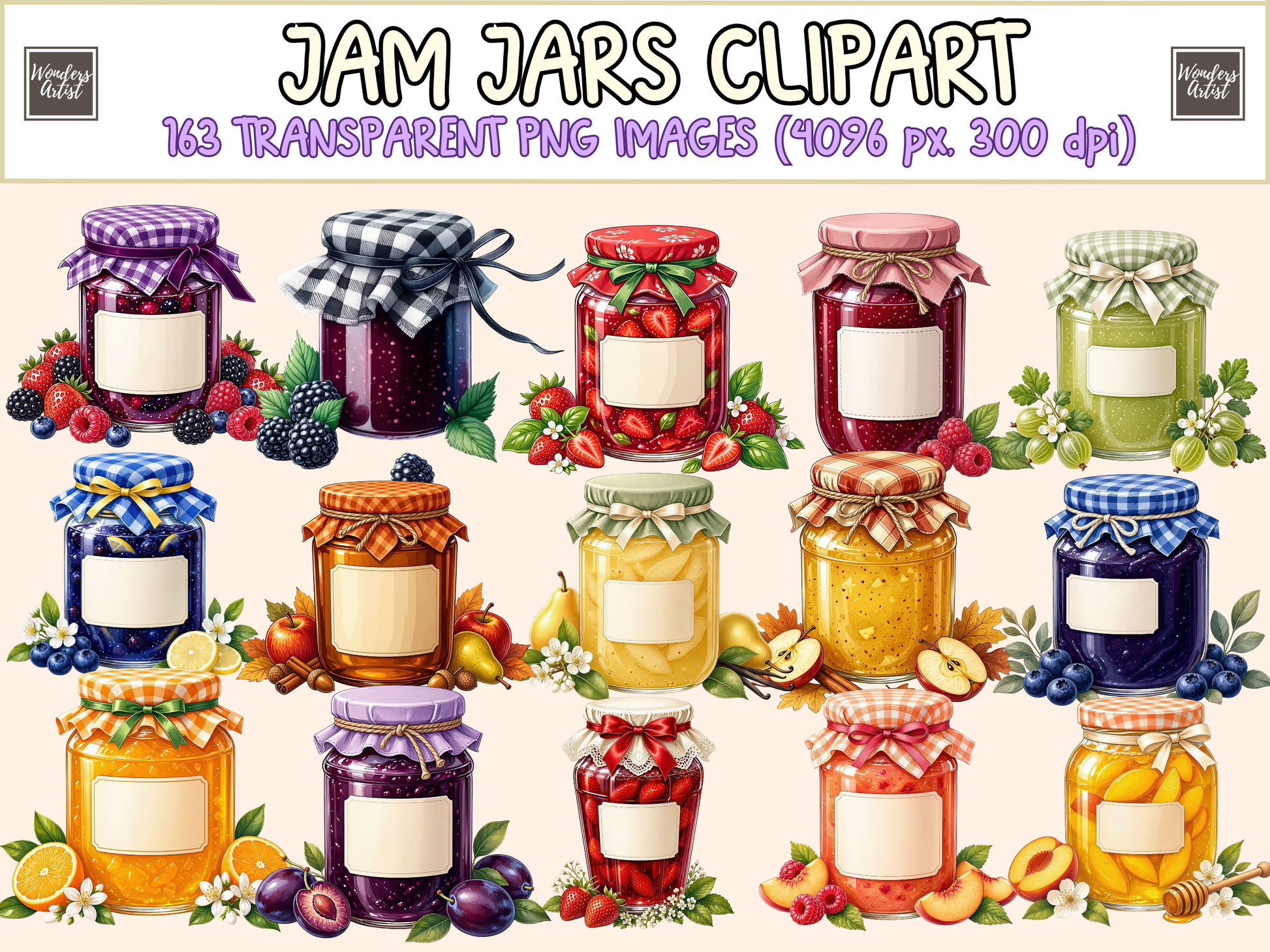 Jam Jars Clipart