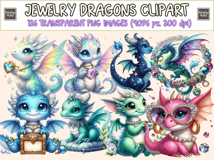 Jewelry Dragons Clipart