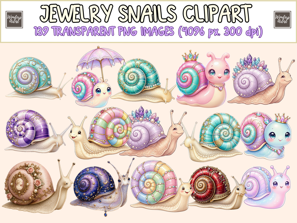 Jewelry Snails Clipart