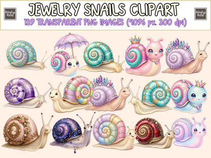 Jewelry Snails Clipart