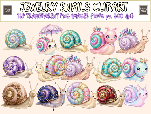 Jewelry Snails Clipart