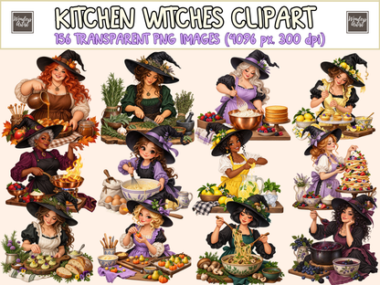 Kitchen Witches Clipart