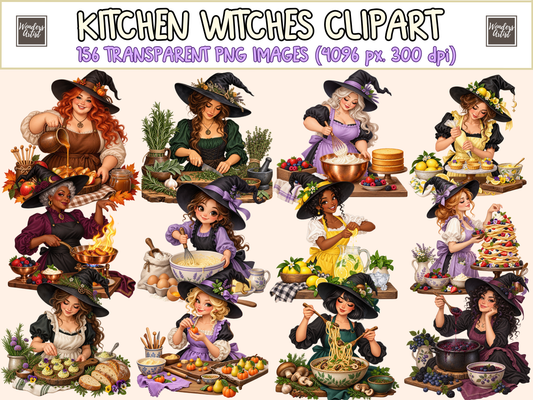 Kitchen Witches Clipart