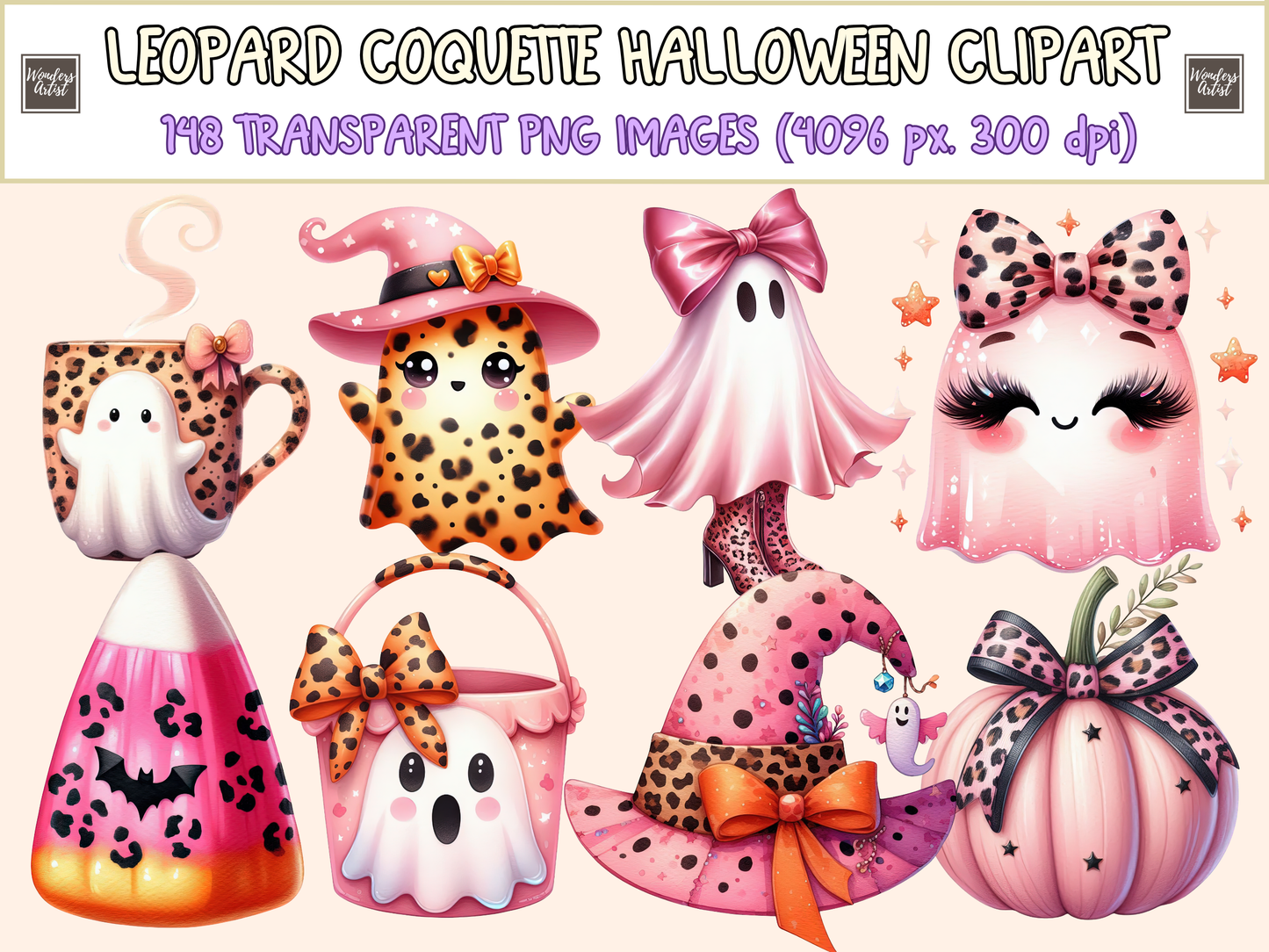 Leopard Coquette Halloween Clipart