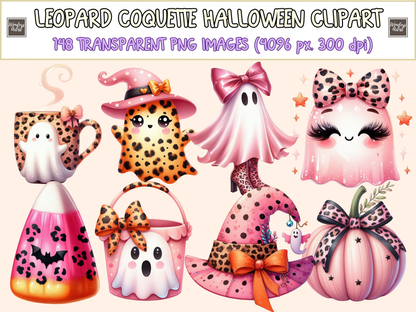 Leopard Coquette Halloween Clipart
