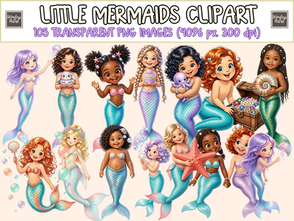 Little Mermaids Clipart