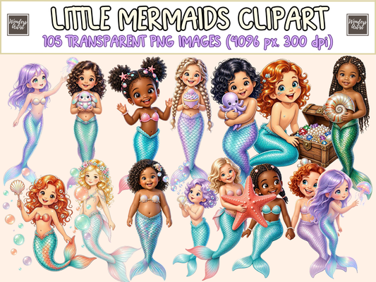 Little Mermaids Clipart