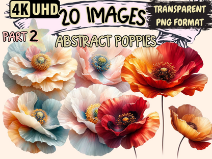 Abstract Poppies (P2) Clipart